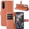 Fertuo Cover Oneplus Nord, Custodia Portafoglio Cover a Libro in Pelle Flip Case con Silicone Bumper, Fibbia Magnetica, Porta Carte, Kickstand, per Oneplus Nord 5G Smartphone, Marrone