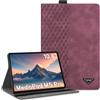 CXTCASE Custodia per Huawei MediaPad M5 10 (Pro) 10.8 2018, bordeaux | Funzione di supporto, portapenna, pelle sintetica ultra sottile, scomparto per carte, fascia elastica, angoli multipli