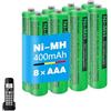 ZZWJBCYLE Batteria AAA da 400 mAh per telefono, batterie AAA ricaricabili per telefoni senza fili, batterie NI-MH da 1,2 V, 400 mAh, per telefoni Panasonic Gigaset - 8 pezzi