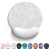 Giecy Tappetino Mouse Poggiapolsi,Gaming Mouse Pad Ergonomico in Gel,Supporto per Polso per Computer per il Gioco, Mousepad con Base in PU Antiscivolo(Linea bianca)