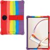 AKNICI Custodia Silicone per TCL Tab A1 Plus NXTPAPER Tablet 12.2 Pollici, Protettiva Cover con Supporto Integrato, Arcobaleno