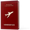 Diese-Klappkarten Biglietto Auguri Viaggio - Biglietto Regalo Viaggio Pop Up - Sorpresa per Compleanno Congratulazioni Anniversario - Design con Passaporto e Valigia - 18 x 12 cm