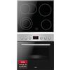 Amica ACHE 9335 E - Set di fornelli con convezione, forno con piano cottura e telaio in acciaio inox, timer, pulizia del vapore acqueo
