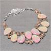 Collana australiana tripla opale morganite gemma gioielli alla moda 18"" SR 7150