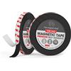 The Magnet Shop Coppie di nastri magnetici TMS A+B | Strisce magnetiche autoadesive lunghe per porte, zanzariere, zanzariere e tende | Facile da attaccare | utilizzare come chiusura (forte, 1 m + 1 m)
