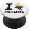 Shape of Home Co I Love (Heart) Colombia Mappa Bandiera Sagoma PopSockets PopGrip Adesivo