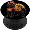 4BlackCatLovers Divertente gatto nero tacchino costume del Ringraziamento mamma papà PopSockets PopGrip Adesivo