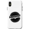 Miftees Carpenter Tees Custodia per iPhone X/XS Falegnameria divertente Sawdust Is Man Glitter