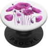 Poppy Botanical Flower Graphics Fiori rosa papavero rosa PopSockets PopGrip Adesivo