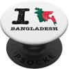 Shape of Home Co I Love (Heart) Bangladesh Mappa Bandiera Sagoma PopSockets PopGrip Adesivo