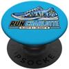 Queen City Run Collection Run Charlotte NC Queen City Skyline Running Design PopSockets PopGrip Adesivo