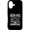 Coven And Curses Co Custodia per iPhone 17 Gatti neri e manici di scopa strega design di Halloween
