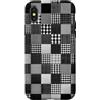 Checkered Patchwork Patterns - Gifts Custodia per iPhone X/XS Motivo scozzese patchwork a scacchi a quadretti nero bianco