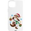 Gli Amici del Natale Custodia per iPhone 15 Plus Lontra karate di Natale Design bambini e ragazzi