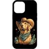 Funny Western Cowboy Vintage Dog Lover D Custodia per iPhone 12 Pro Max Golden Retriever Cowboy Dog Western Goldie Golden Cowboy Cappello
