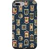 Somboy Pattern Studio Custodia per iPhone 7 Plus/8 Plus Modello di Windows Villaggio Invernale Blu Inchiostro