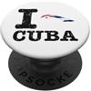 Shape of Home Co I Love (Heart) Cuba Mappa Bandiera Sagoma PopSockets PopGrip Adesivo