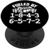 V8 Drag Racing & Funny Mechanic Gifts Me Alimentato da 1-8-4-3-6-5-7-2 Ordine di cottura V8 Big Block Garage PopSockets PopGrip Adesivo