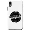 Miftees Carpenter Tees Custodia per iPhone XR Falegnameria divertente Sawdust Is Man Glitter