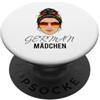 Deutschland Mädchen Style Occhiali da sole con bandiera tedesca disordinata PopSockets PopGrip Adesivo