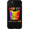 Poppin' Four Years BDay French Fry Poppi Custodia per iPhone 11 Pro Max Pop It - Giocattolo antistress per amanti delle patatine fritte per 4° compleanno