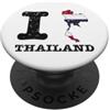 Shape of Home Co I Love (Heart) Thailand Mappa Bandiera Sagoma PopSockets PopGrip Adesivo