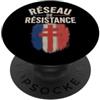 JB's France Shop Bandiera della Rete di Resistenza Francese Croce di Lorainne PopSockets PopGrip Adesivo