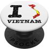 Shape of Home Co I Love (Heart) Vietnam Mappa Bandiera Sagoma PopSockets PopGrip Adesivo