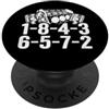 V8 Drag Racing & Funny Mechanic Gifts Me 1-8-4-3-6-5-7-2 Garage del ragazzo dell'automobile del motore del blocco di ordine di fuoco PopSockets PopGrip Adesivo