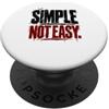 Regalo per atleta con kettlebell in ferr Simple Not Easy allenamento con kettlebell pesante Swing PopSockets PopGrip Adesivo