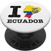 Shape of Home Co I Love (Heart) Ecuador Mappa Bandiera Sagoma PopSockets PopGrip Adesivo