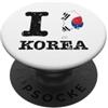 Shape of Home Co I Love (Heart) Korea Mappa Bandiera Sagoma PopSockets PopGrip Adesivo