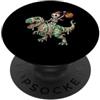 Halloween Gift For Trick Or Treating Spo Scheletro che cavalca la mummia dinosauro T-Rex zucca Halloween PopSockets PopGrip Adesivo