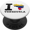 Shape of Home Co I Love (Heart) Venezuela Mappa Bandiera Sagoma PopSockets PopGrip Adesivo