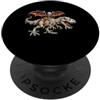 Halloween Gift For Trick Or Treating Spo Scheletro che cavalca dinosauro T-Rex zucca spaventoso Halloween PopSockets PopGrip Adesivo