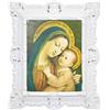Idea Casa Quadro Madonna Cornice Stile Barocco Vari Colori Stampa Finto Vintage cm 45X37 (Bianco)