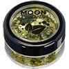 Moon Glitter Glitter biodegradabili ed ecologici a pezzi della Moon Glitter - Glitter cosmetici per il volto, il corpo, le unghie, i capelli e le labbra - 100% Biologici - 3g - Oro