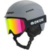 DKONI Casco da sci con maschera da sci, casco da sci per adulti, casco da snowboard per uomini, donne e ragazzi, casco certificato per sci e snowboard