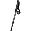 Generic Bastone Trekking Bastone Alluminio Ergonomico Telescopico Antiurto Leggero Adatto a Escursionismo Viaggi Montagna Passeggiate Outdoor, Nero 4 Sezioni