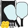FRODOTGV Pagaia di Pickleball in fibra di vetro blu chiaro tinta unita pura tinta | Per interni ed esterni