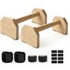 Lucn Barre parallele in legno, mini parallele per calisthenics, maniglie per flessioni, per uomini e donne, per esercizi di sollevamento pesi e dip
