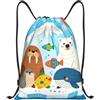 Zelinge Zaino con coulisse, sacca sportiva da palestra, Design tribale | Borsa con coulisse per sport, campeggio, viaggi, danza