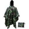 ZJIEYU Poncho Militare Antipioggia, Impermeabile Multiuso in Tessuto Rip-stop | Rivestimento in PU, impermeabile, tessuto rip-stop, poncho impermeabili per campeggio, escursionismo