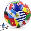 Striegro Pallone da calcio misura 5, pallone da calcio con bandiera nazionale da 8, 5 pollici, adulto in PVC impermeabile per allenamenti di partite di campionato o..