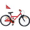 Xolmizyn Bicicletta per bambini da 18 pollici, telaio in acciaio e freno a | Design in acciaio robusto, sella e manubrio regolabili, facile da montare