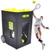 Generic Macchina portatile per palline da tennis con telecomando e app, angolo di lancio regolabile per principianti e allenamento da solo, ideale per la pratica e lo sviluppo delle abilità
