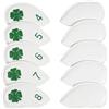 UDHSNJZG Coprimazze Da Golf Set di copricapo for in ferro da golf in pelle PU bianca, coperture in for mazze, custodia 10 pezzi