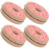 Kichvoe Ammortizzatori per racchette da tennis in silicone rosa, 4 pezzi, ammortizzatori per racchette da tennis, leggeri e portatili