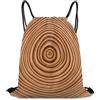 Morbuy 35x42cm Sacca Sportiva Impermeabile Zaino a Sacco (Marrone Chiaro) | Zaino Traspirante 3D Venatura Legno, Leggero Grande Capacità Coulisse Sportivo, per Palestra, Scuola, Viaggi, Uomo Donna