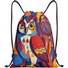 Zelinge Sacca da palestra sportiva con coulisse, Arancio Gufo Ar, S (14 x | Borsa da nuoto per spiaggia